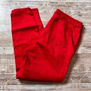 💚Earl red skinny ankle pants